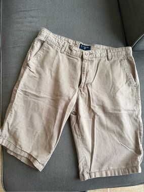Diverse Beige Flat-Front Chino Shorts
